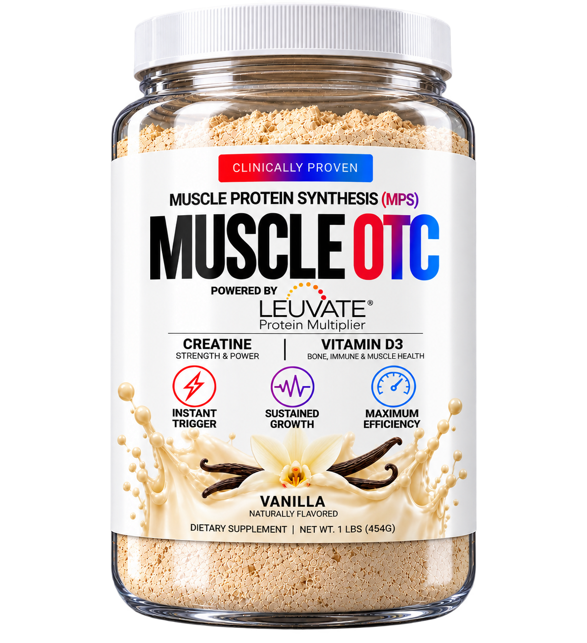 MUSCLE OTC Vanilla jar